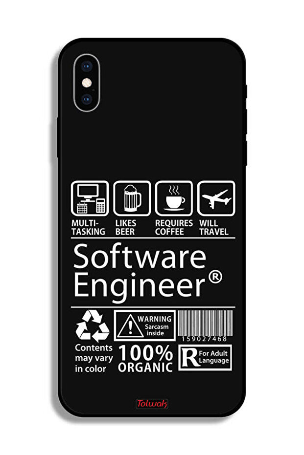 جراب حماية لجهاز Apple iPhone XS، ملصق مهندس برمجيات - 2