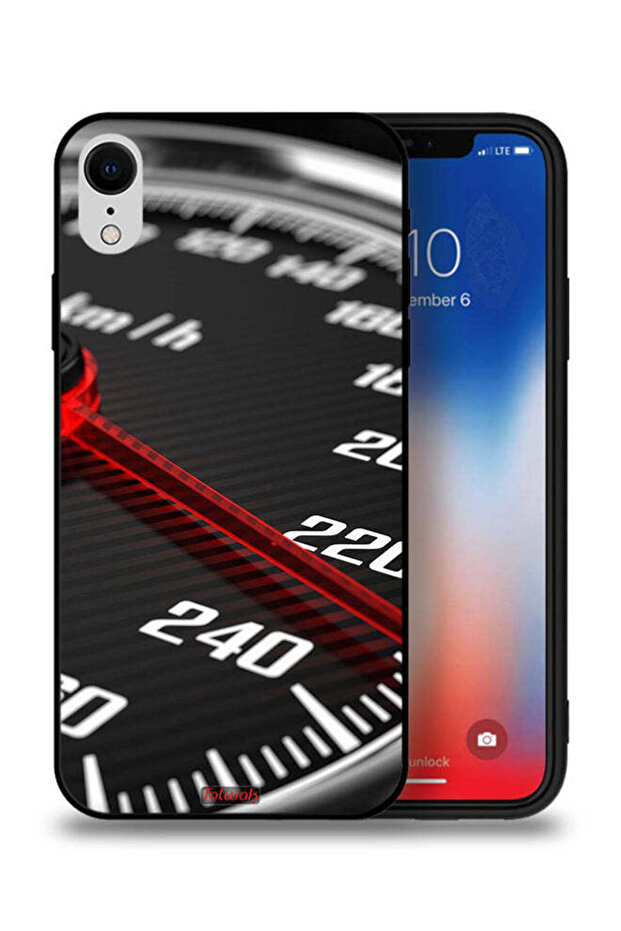 جراب حماية لجهاز Apple iPhone XR مزود بمقياس سرعة