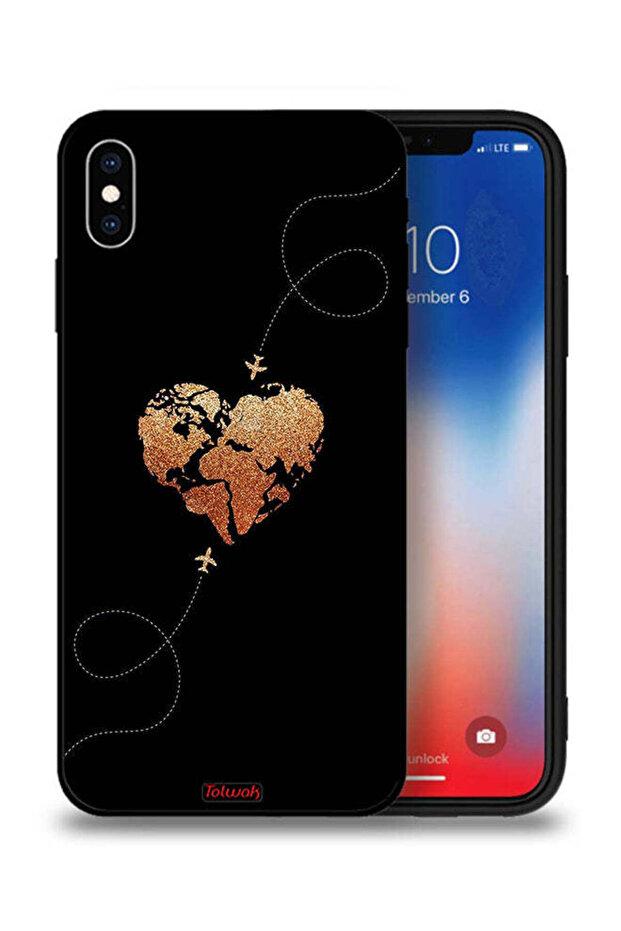 غطاء حماية لجهاز Apple iPhone XS Max - طائرات تلامس القلب