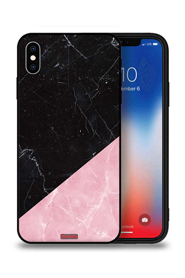 غطاء حماية لجهاز Apple iPhone XS بنمط رخامي - 1