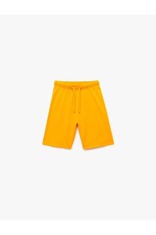 Pamuklu Beli Bağcıklı Basic Şort - 1