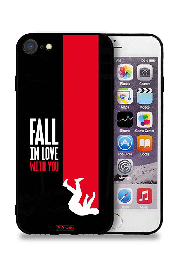 غطاء حماية لجهاز Apple iPhone 8 - "Fall In Love With You"