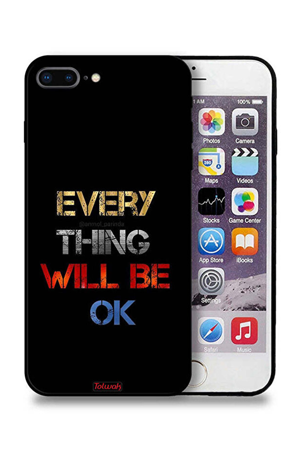 جراب حماية لجهاز Apple iPhone 8 Plus كل شيء سيكون على ما يرام - 1