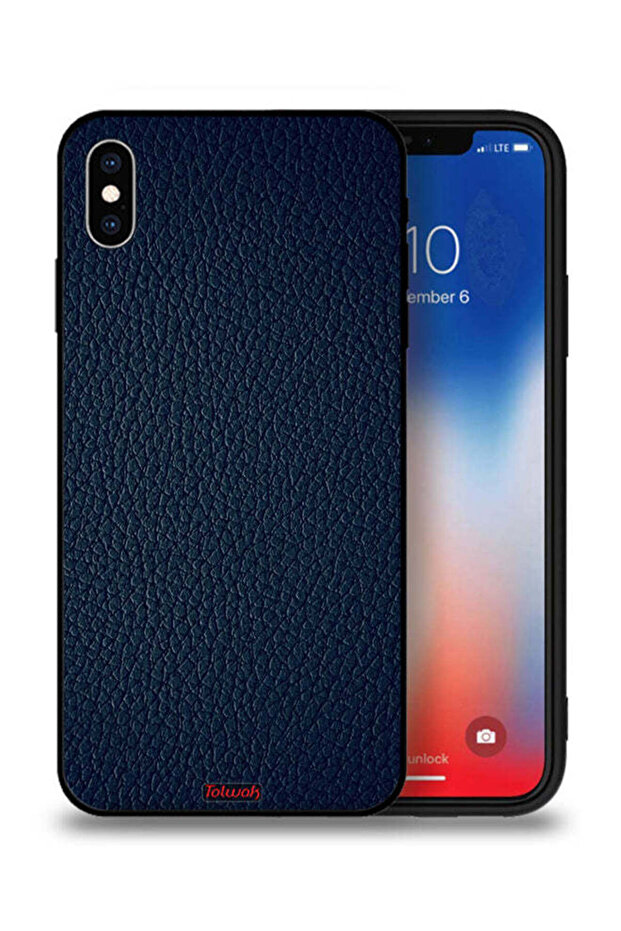 جراب حماية جلدي بنمط لهاتف Apple iPhone XS - 1