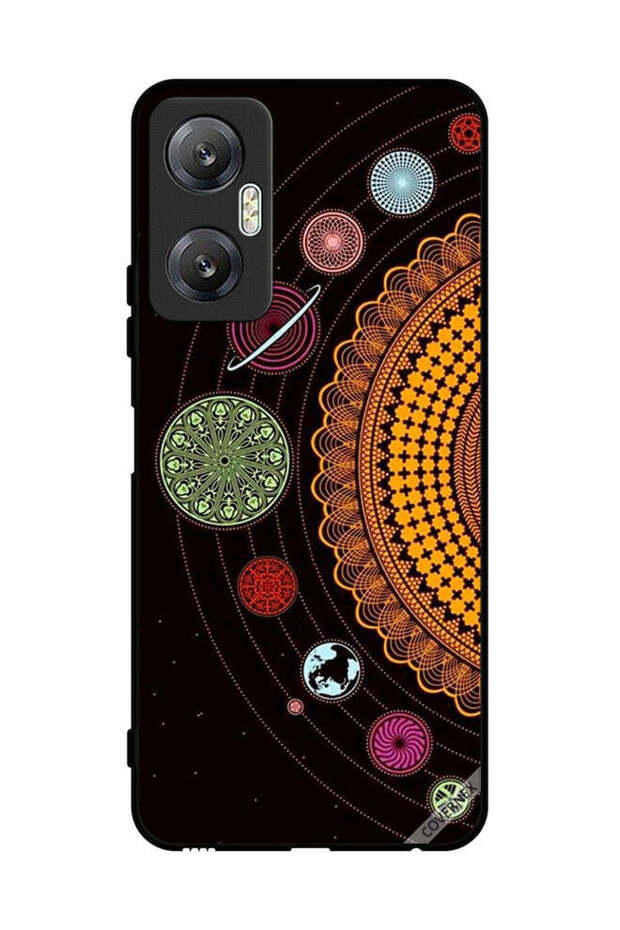 غطاء حماية لهاتف Infinix Hot 20 بتصميم فن النظام الشمسي الماندالا