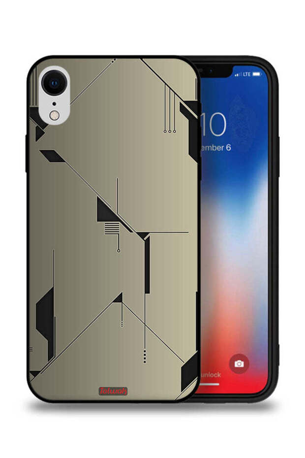 جراب حماية لجهاز Apple iPhone XR بتصميم فني تجريدي بسيط