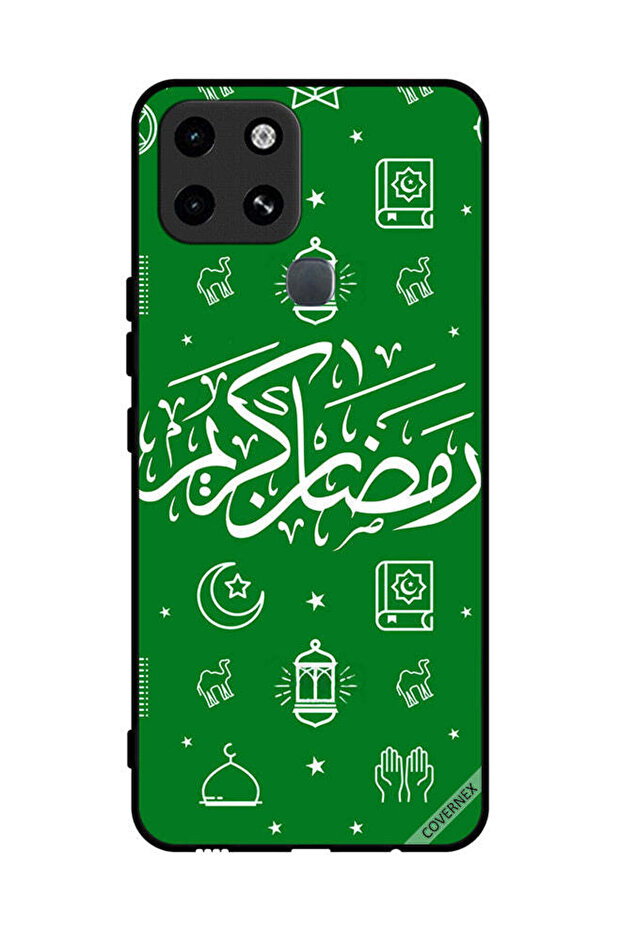 غطاء حماية لهاتف إنفينيكس سمارت 6 - رمضان كريم - أخضر