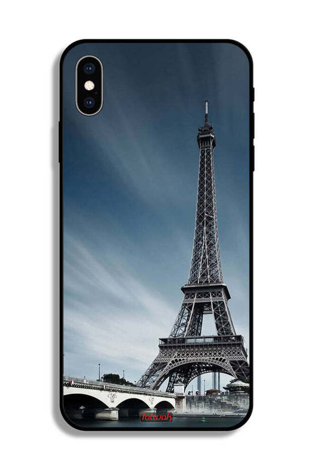 غطاء حماية لجهاز Apple iPhone XS بتصميم برج إيفل - 2