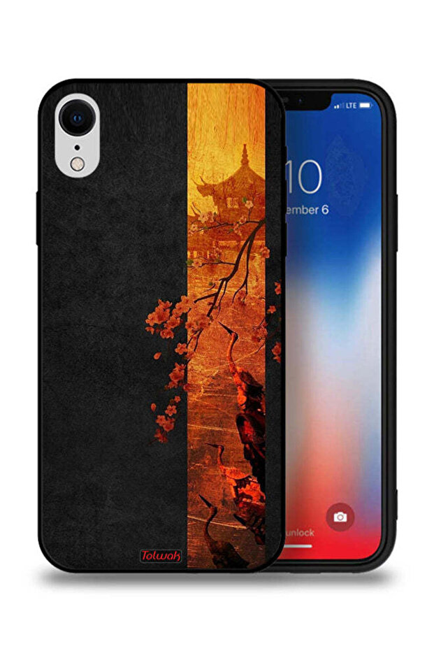 جراب حماية لجهاز iPhone XR من Apple بألوان الخريف الفنية