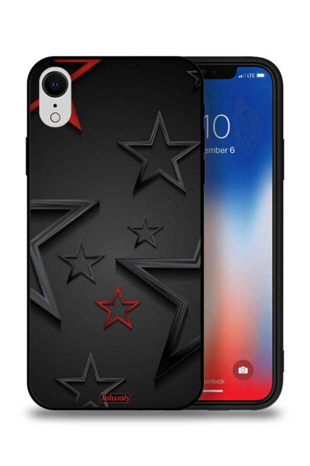 غطاء حماية لجهاز Apple iPhone XR بنقشة نجوم