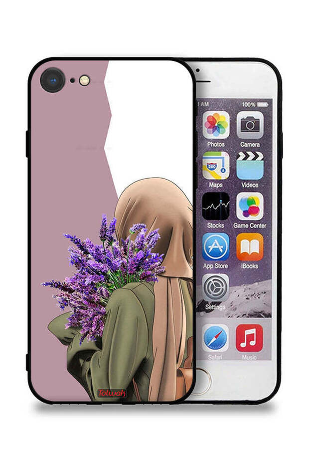غطاء حماية لهاتف Apple iPhone 8 يحمل زهرة