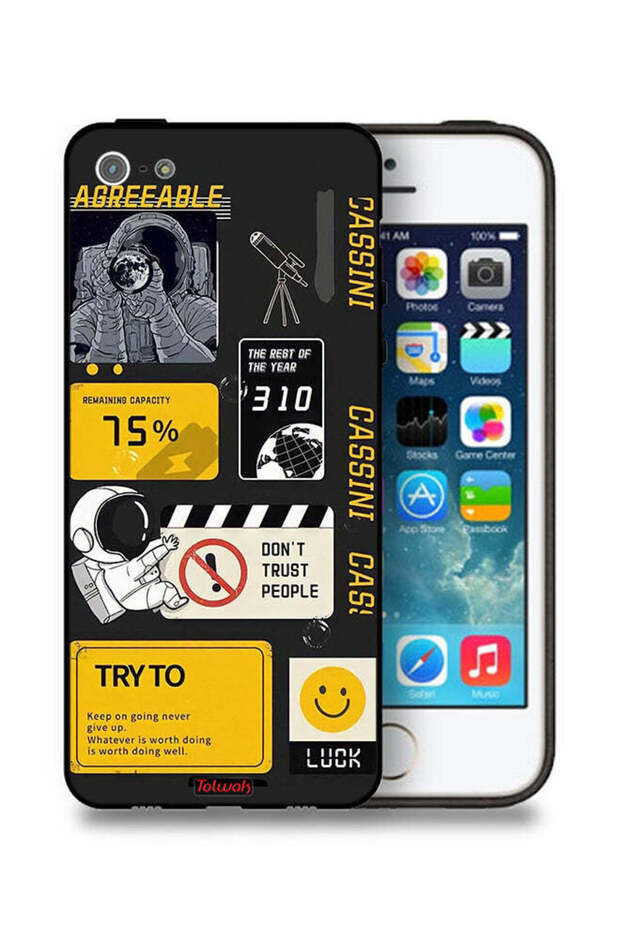 جراب حماية لجهاز Apple iPhone 5/5s/SE بتصميم رائد فضاء