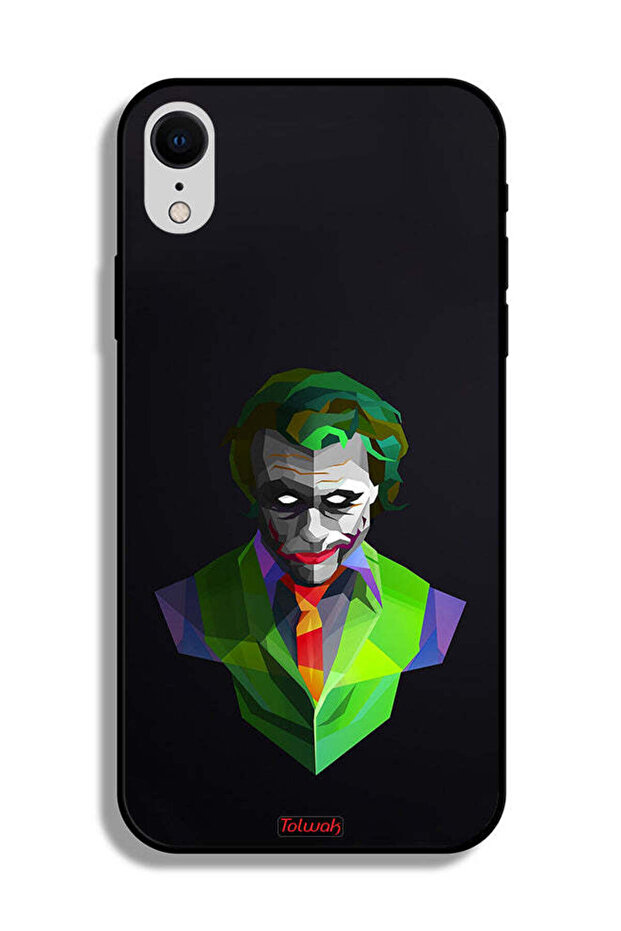 جراب حماية لجهاز Apple iPhone XR بتصميم فن تجريدي للجوكر - 2