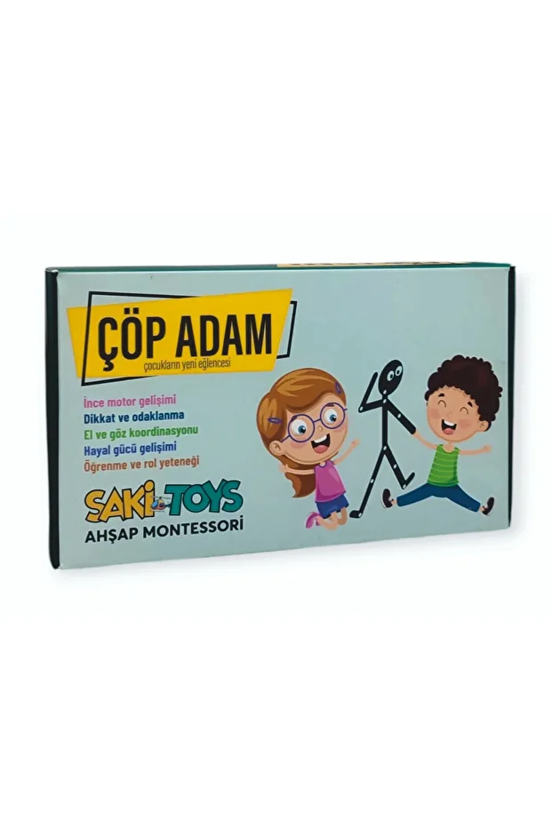 Wooden Trash Man Educational Card Box Game - Memory Attention and Skill Game - 2