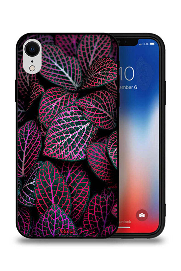غطاء حماية لجهاز Apple iPhone XR بنقشة أوراق سالجا