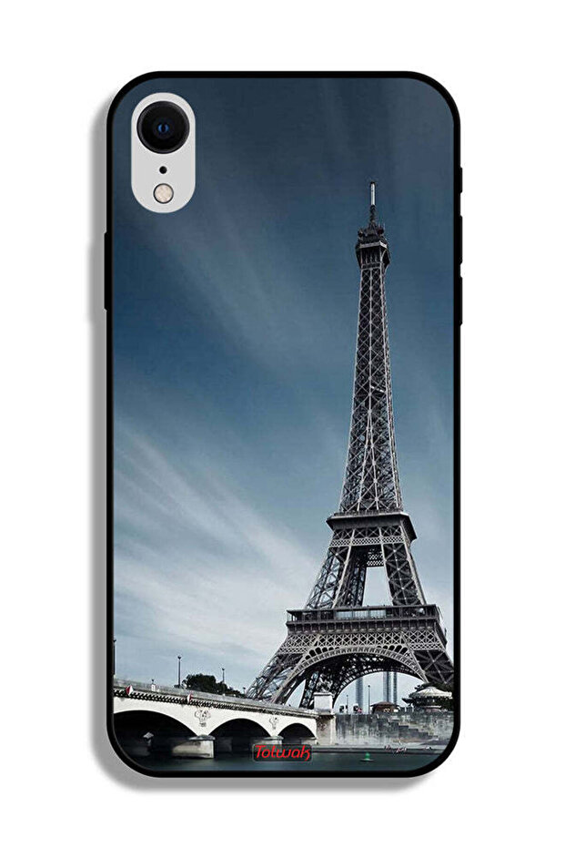 غطاء حماية لجهاز Apple iPhone XR بتصميم برج إيفل - 2