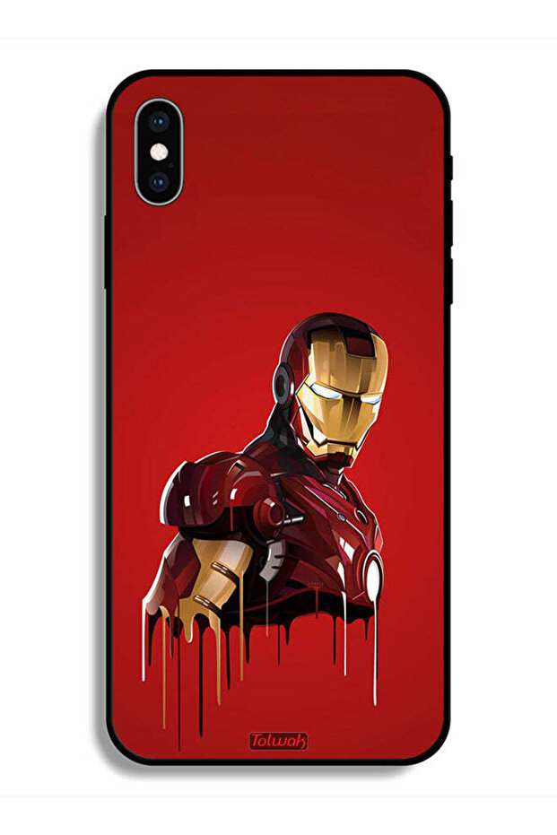 جراب حماية لهاتف Apple iPhone X برسومات الرجل الحديدي