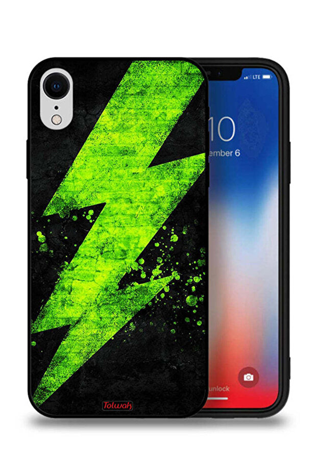 جراب حماية لجهاز Apple iPhone XR بنمط كهربائي - 1