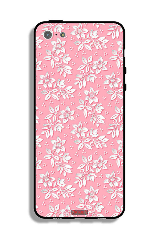 غطاء حماية لجهاز Apple iPhone 5/5s/SE بنمط خلفية زهور - 2