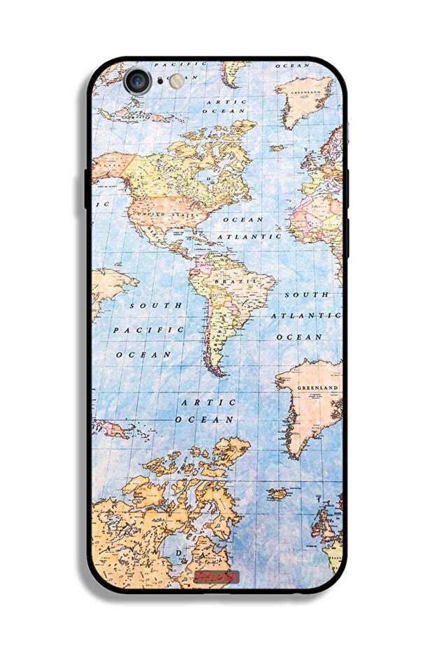 جراب حماية Apple iPhone 6/6s بتصميم خريطة العالم - 2