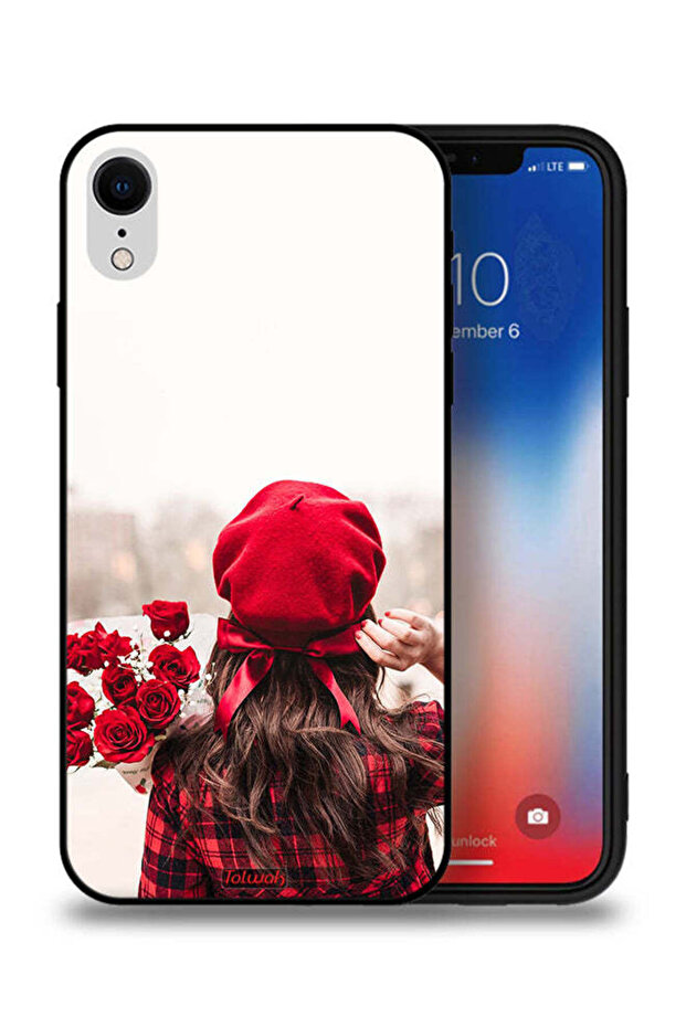 غطاء حماية لهاتف Apple iPhone XR يحمل زهورًا