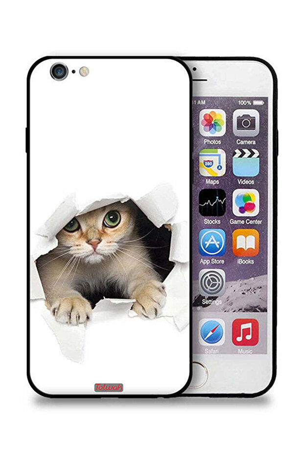 جراب حماية لجهاز Apple iPhone 6 Plus/6s Plus بتصميم قطة