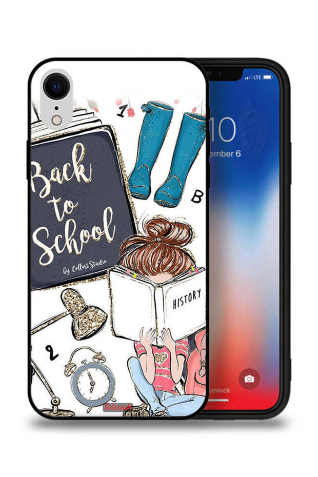 جراب حماية لهاتف Apple iPhone XR - فتاة العودة إلى المدرسة تقرأ التاريخ