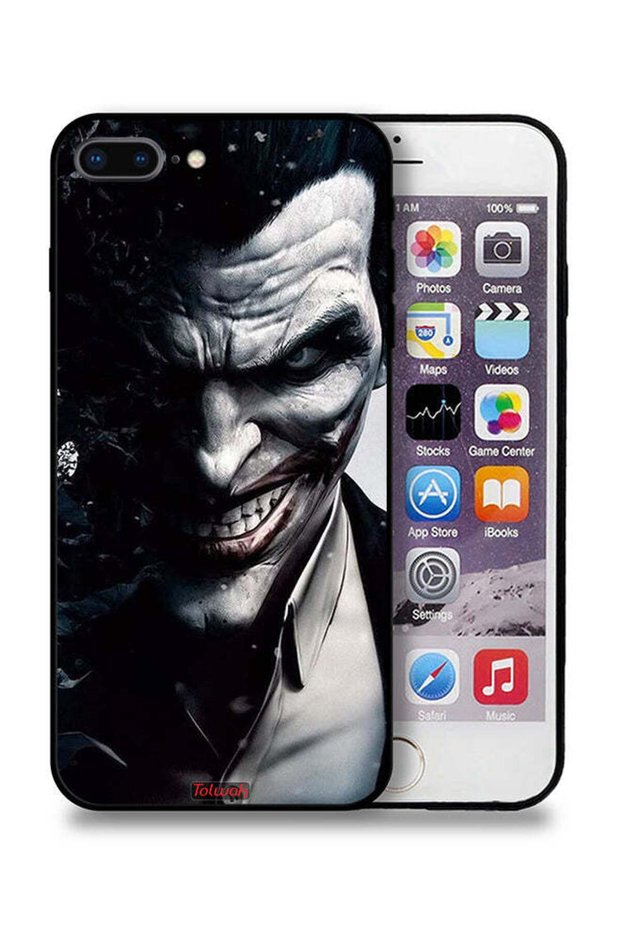 غطاء حماية لجهاز Apple iPhone 7 Plus بتصميم نصف وجه الجوكر