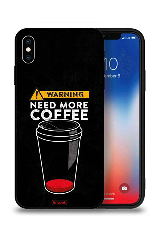 جراب حماية لجهاز Apple iPhone XS - هل تحتاج إلى المزيد من القهوة؟