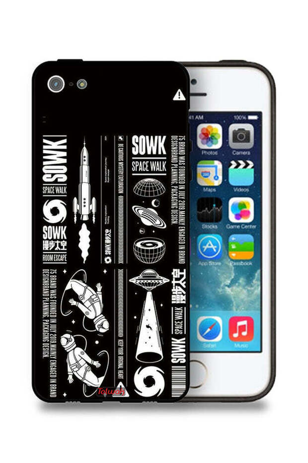 غطاء حماية لجهاز Apple iPhone 5/5s/SE - ملصق Sowk Space Walk