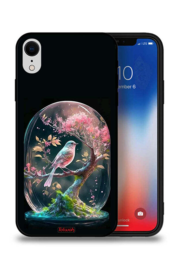 غطاء حماية لجهاز Apple iPhone XR بتصميم Bird In Jarr