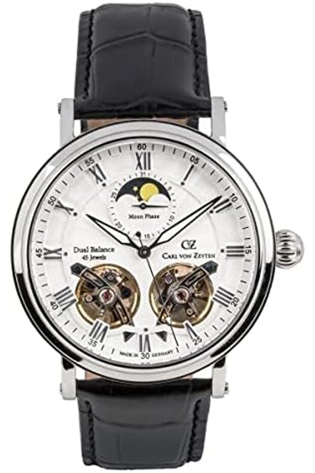 Men's Analogue Automatic Watch with Leather Strap