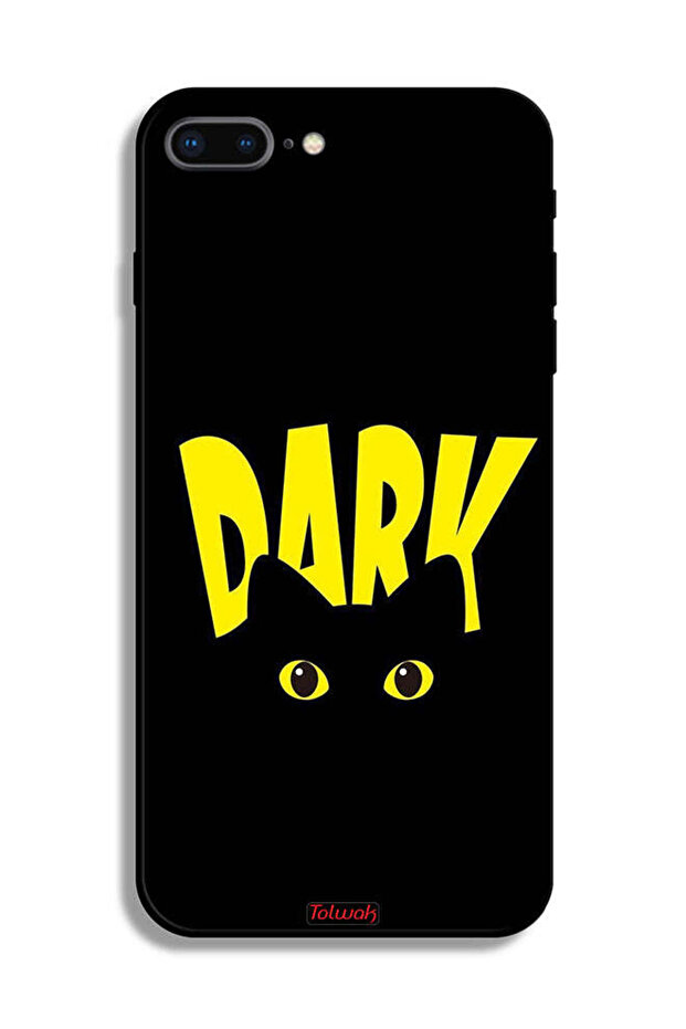 غطاء حماية لجهاز Apple iPhone 8 Plus - قطة داكنة - 2