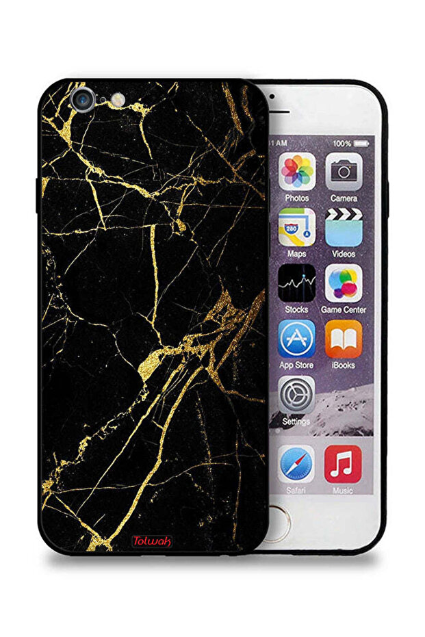 غطاء حماية رخامي متصدع لجهاز Apple iPhone 6 Plus/6s Plus
