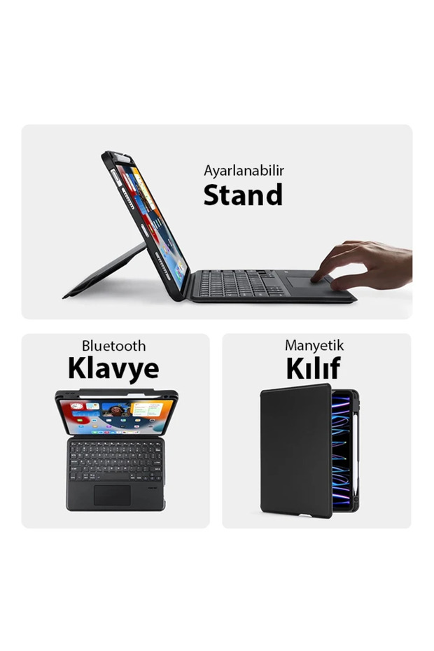 Dux Ducis iPad Air 4-5 iPad Pro 11 DK Series Kablosuz Bluetooth Klavye-(1903) - OGKN6810-2732 - 4