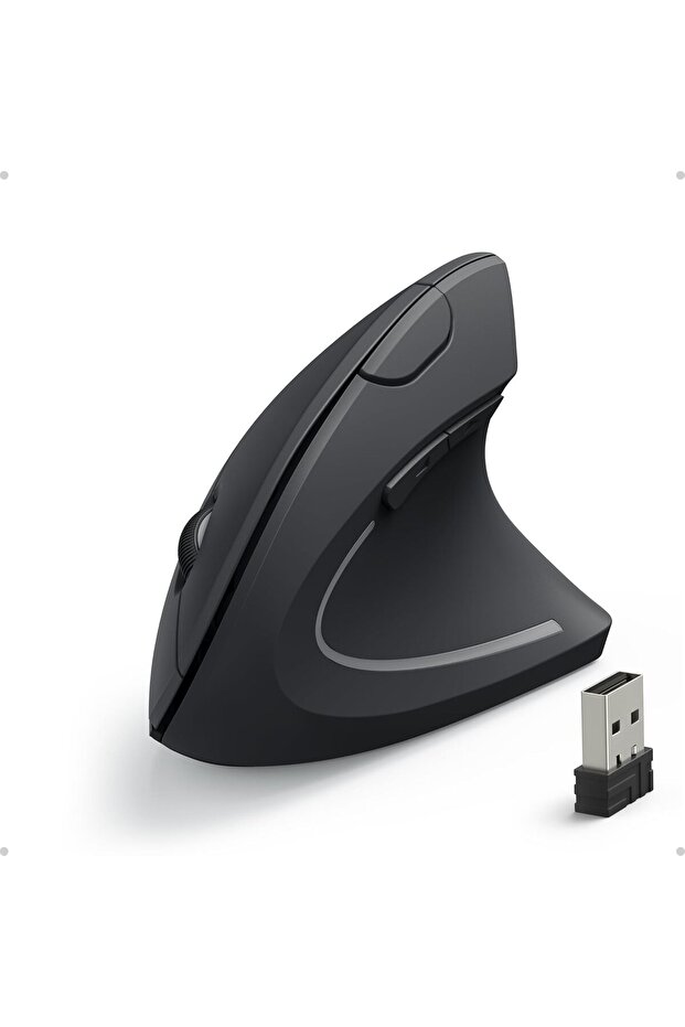 Wireless Vertical Mouse for Computers, Black - 1