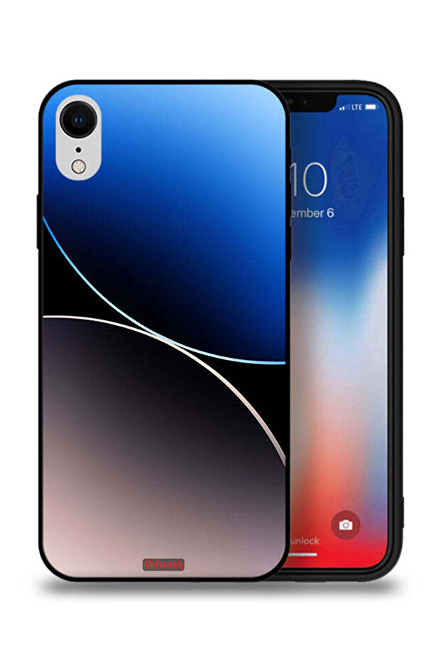 جراب حماية لجهاز Apple iPhone XR بنمط خطوط منحنية