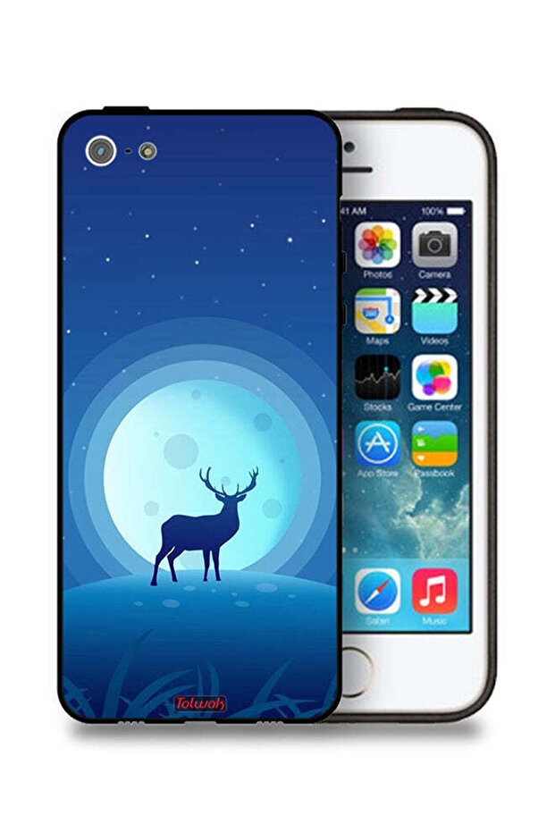 غطاء حماية لجهاز Apple iPhone 5/5s/SE بتصميم غزال