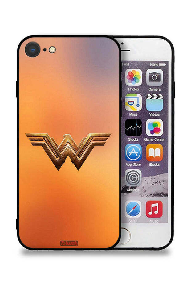 غطاء حماية لجهاز Apple iPhone 8 بشعار Wonder Women