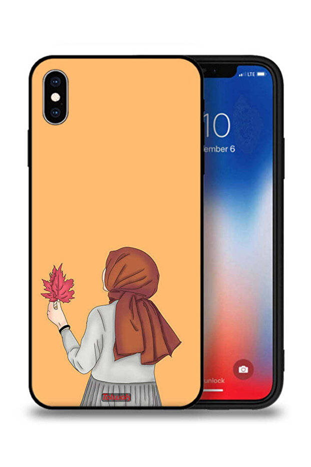 غطاء حماية لجهاز Apple iPhone XS يحمل ورقة شجر