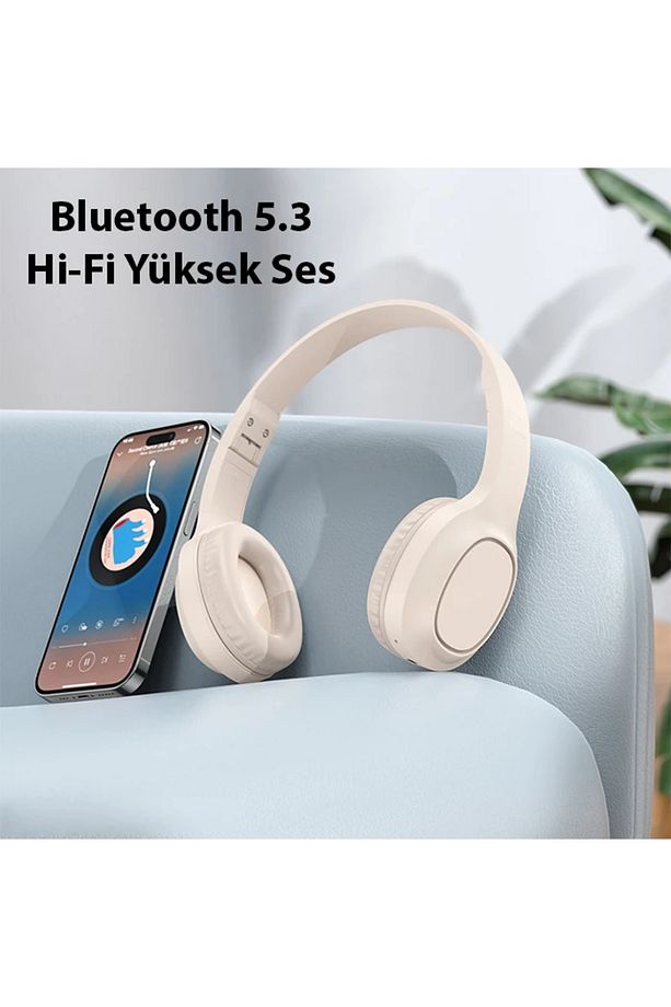 HOCO W46 Hi-Fi Yüksek Ses Bluetooth 5.3 Kablosuz Kulaküstü Kulaklık-(1903) - CRM9694-1091 - 2