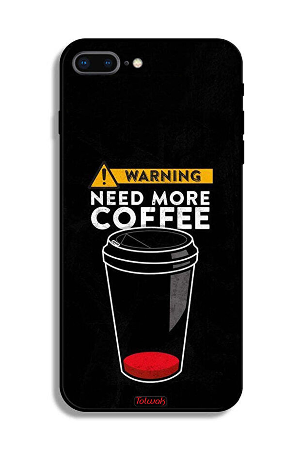 غطاء حماية لجهاز Apple iPhone 8 Plus - هل تحتاج إلى المزيد من القهوة؟ - 2