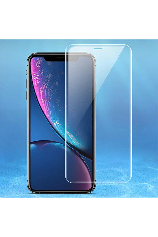 واقي شاشة من الهيدروجيل ثلاثي الأبعاد لهاتف iPhone 11-XR - حماية ممتصة للصدمات وخالية من الفقاعات