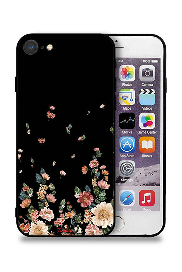 غطاء حماية لجهاز Apple iPhone 8 مع زهور صغيرة في الأسفل