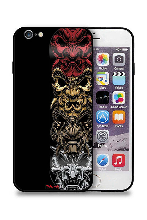 غطاء حماية Apple iPhone 6/6s برسومات فنية للرؤوس