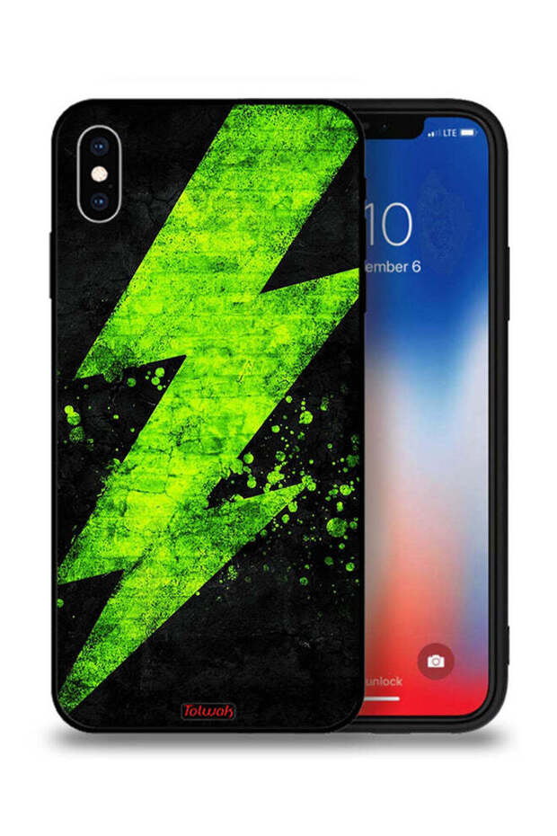 جراب حماية لجهاز Apple iPhone XS Max بنمط كهربائي