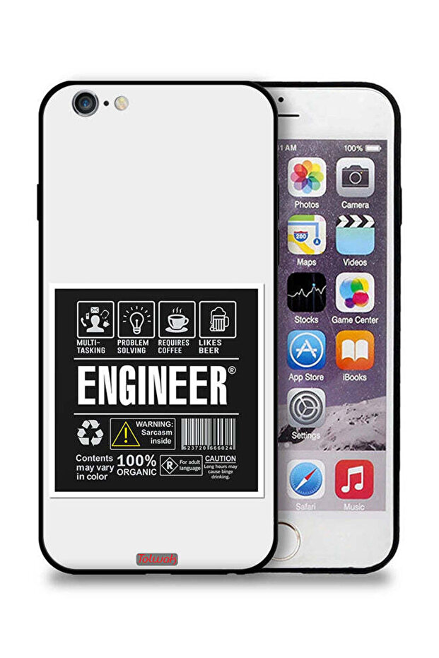 غطاء حماية لجهاز Apple iPhone 6 Plus/6s Plus - ملصق مهندس - 1