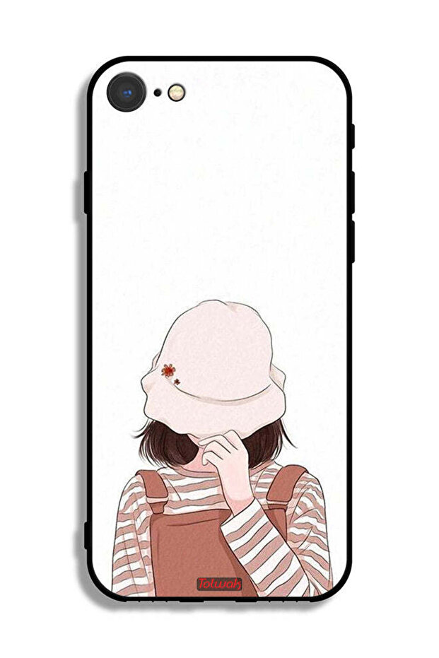 Apple iPhone 8 Protective Case Hide Face By Hat - 2