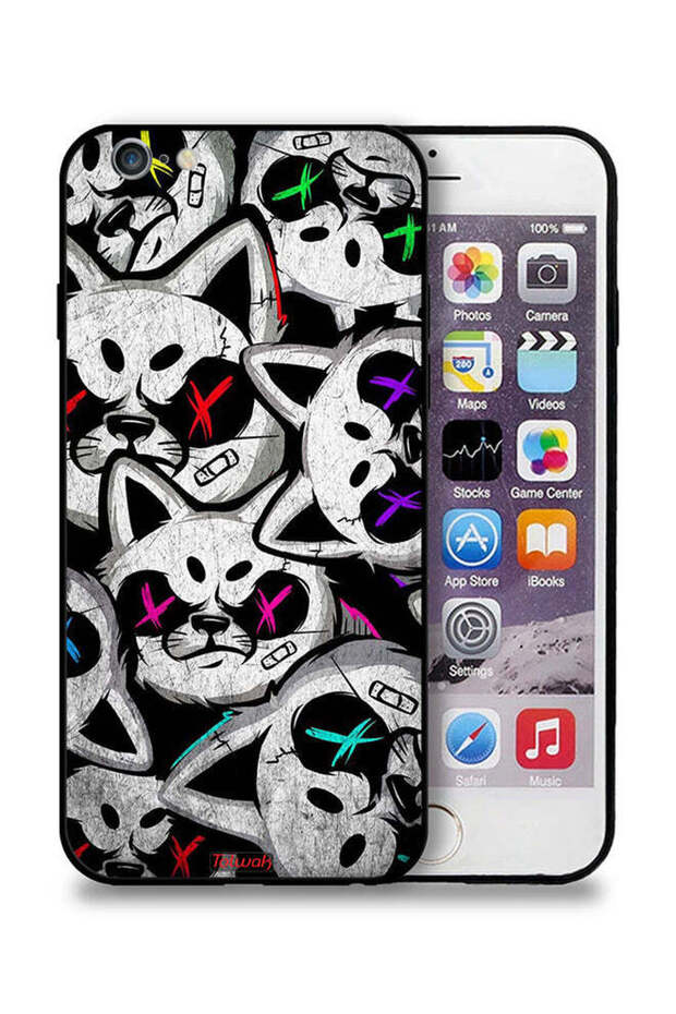 غطاء حماية لهاتف Apple iPhone 6 Plus/6s Plus بنقشة قطط مارشميلو