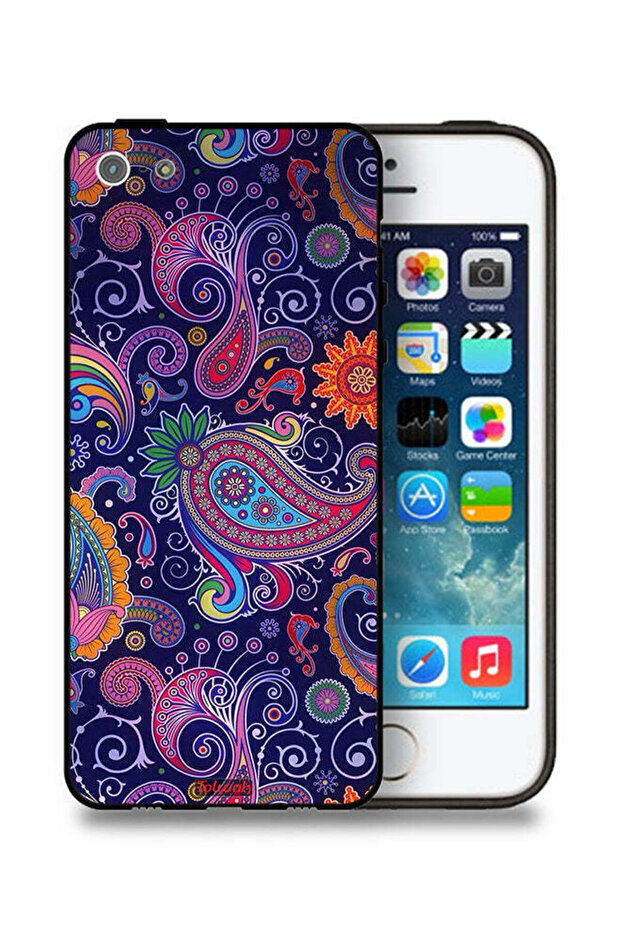 غطاء حماية لجهاز Apple iPhone 5/5s/SE بنمط فن الماندالا
